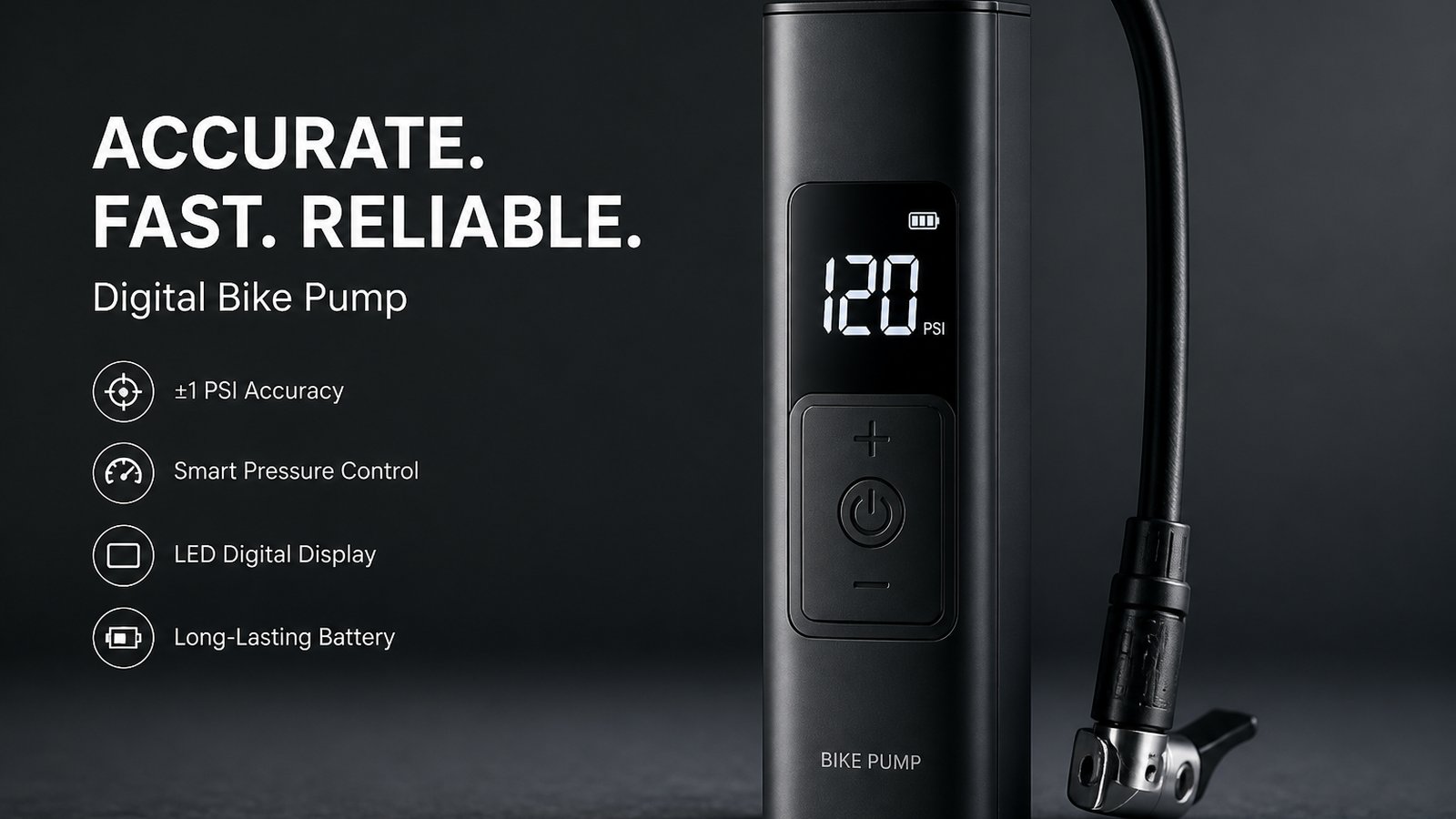 cordless portable digital tyre inflator in a clean UK lifestyle scene
