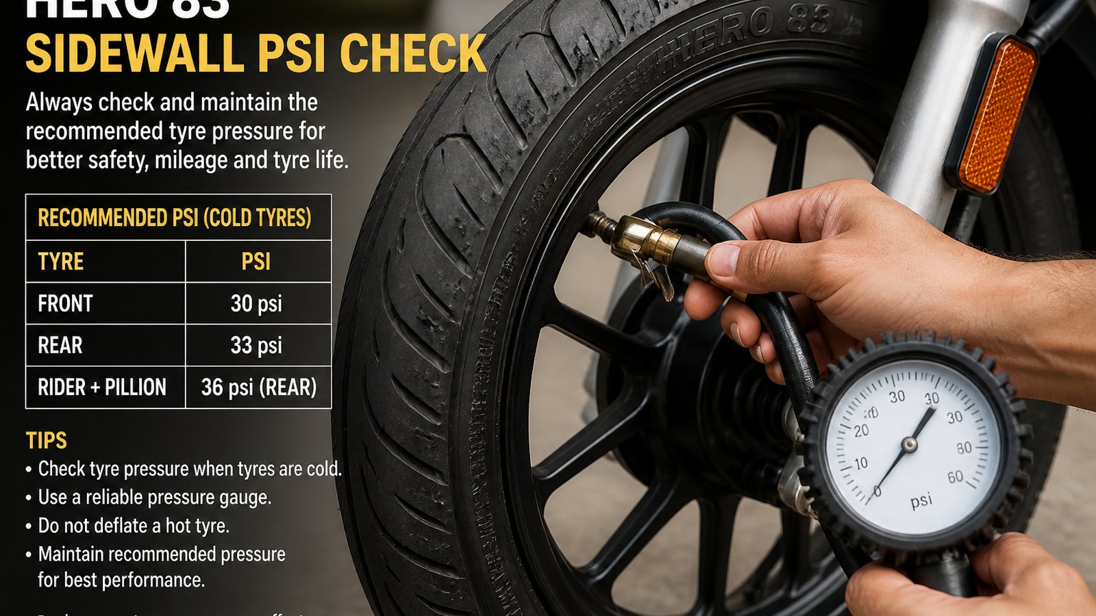 cordless portable digital tyre inflator in a clean UK lifestyle scene